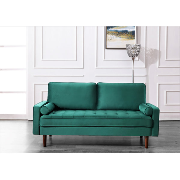 Moss Green Velvet Sofa